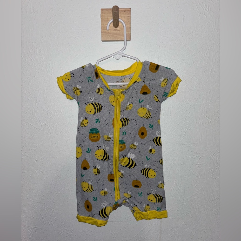 Little Sleepies Bee Happy shorty romper